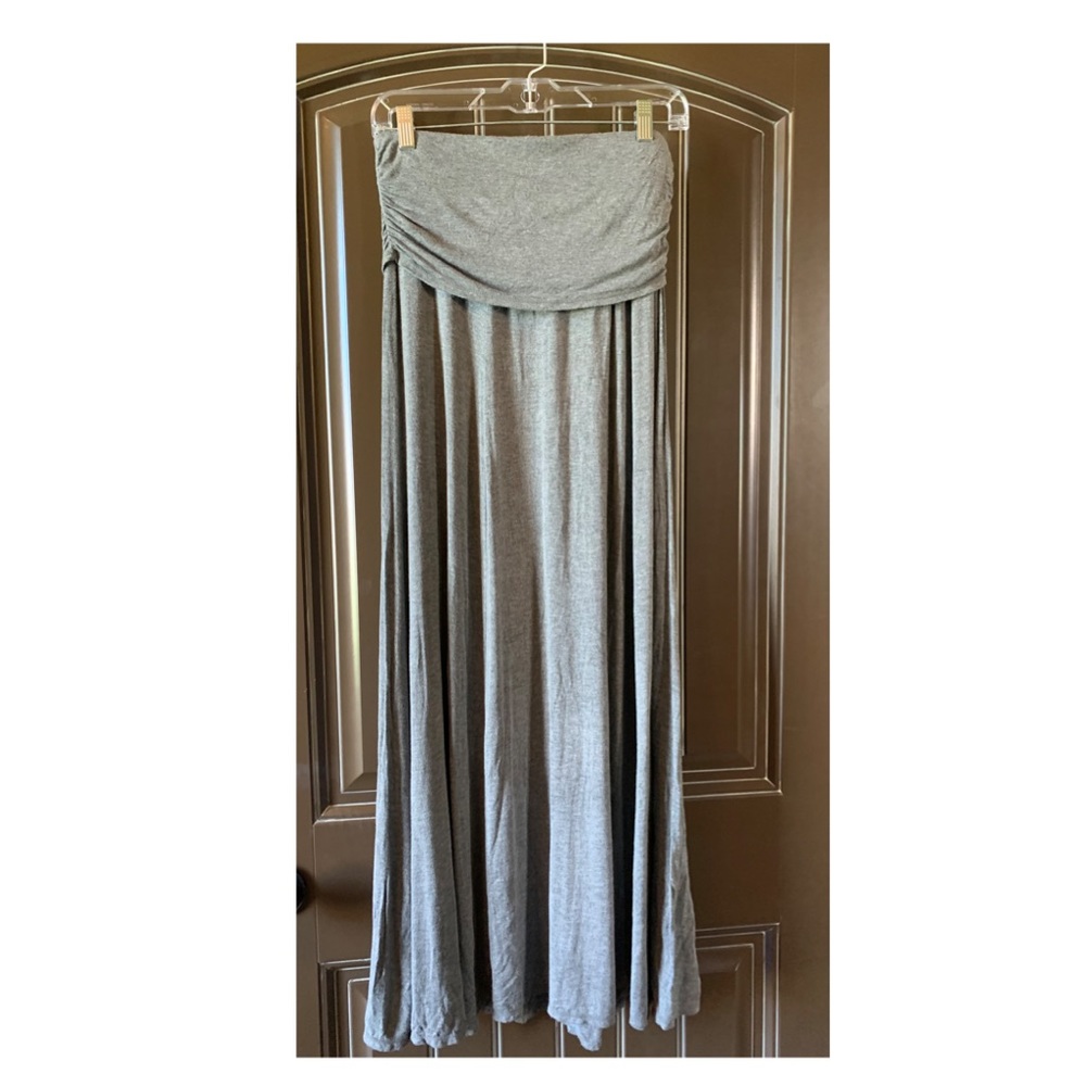 M.L.L.P Max Studio Specialty, Gray Maxi Skirt, Small